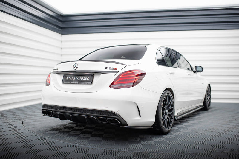Maxton side splitters til Mercedes-Benz C W205 / S205 63AMG – blank sort – billede 2 af 5