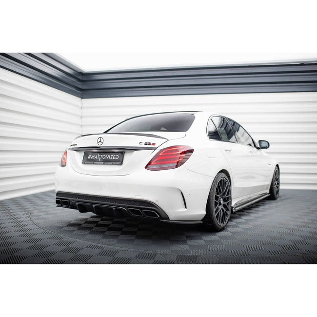 Maxton side splitters til Mercedes-Benz C W205 / S205 63AMG – blank sort – billede 2 af 5