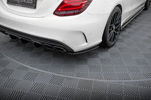 Maxton side splitters til Mercedes-Benz C W205 / S205 63AMG – blank sort – billede 1 af 5