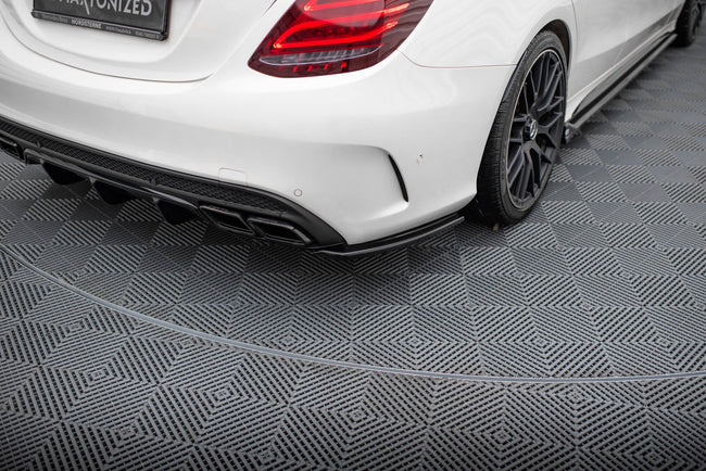 Maxton side splitters til Mercedes-Benz C W205 / S205 63AMG – blank sort – billede 1 af 5