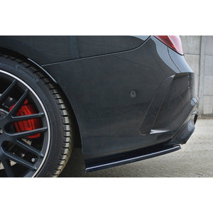 Maxton side splitters til Mercedes CLA A45 AMG C117 Facelift – blank sort – billede 2 af 4