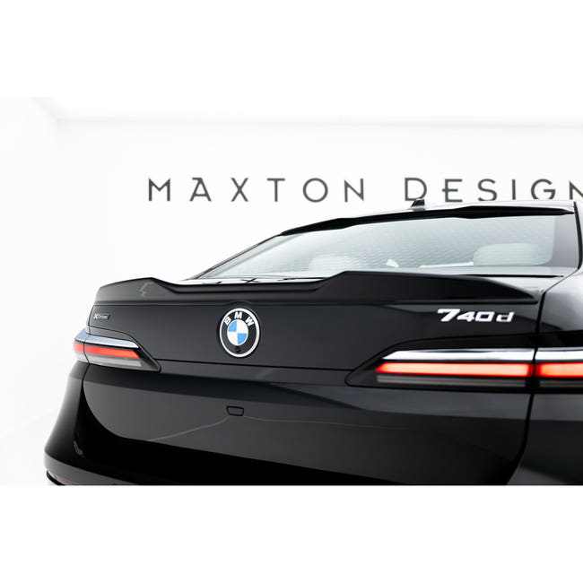 Maxton spoiler cap til BMW 7 G70 – blank sort – billede 1 af 7