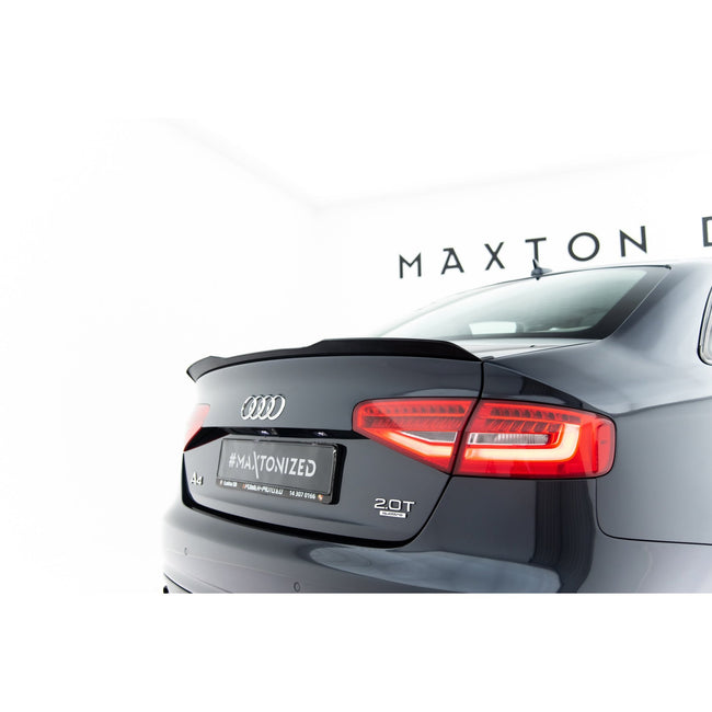 Maxton spoiler cap til Audi A4 Sedan B8 / B8 Facelift – blank sort – billede 1 af 6