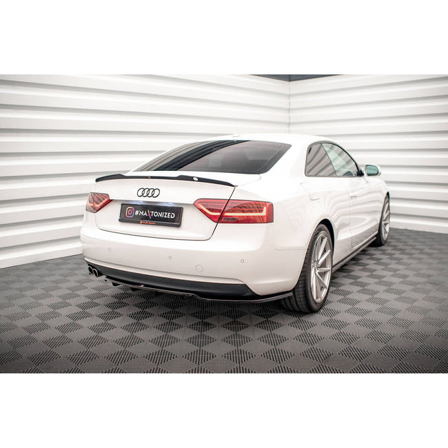 Maxton spoiler cap til Audi A5 Coupe 8T – blank sort – billede 2 af 5