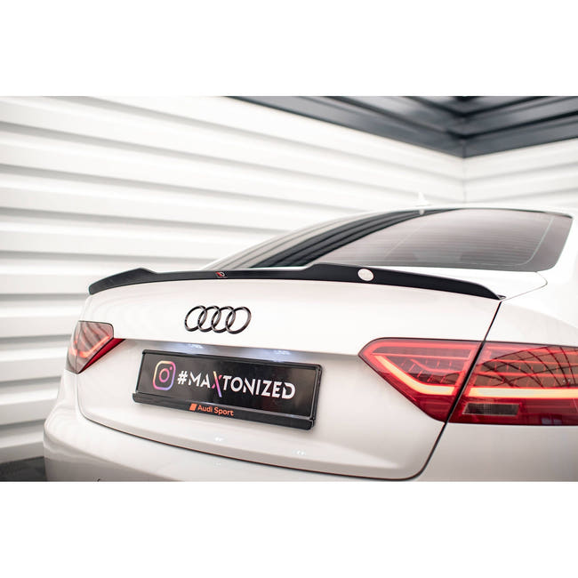 Maxton spoiler cap til Audi A5 Coupe 8T – blank sort – billede 1 af 5