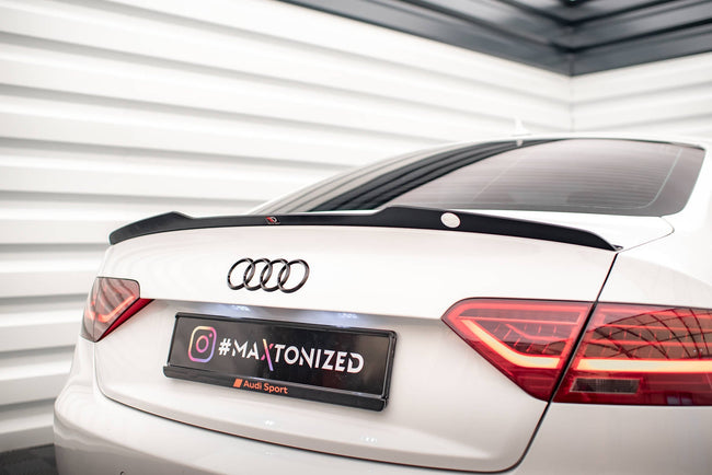Maxton spoiler cap til Audi A5 Coupe 8T – blank sort – billede 1 af 5