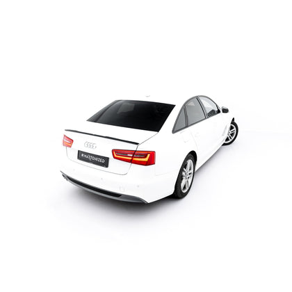Maxton spoiler cap til Audi A6 / A6 S-line / S6 Sedan C7 Facelift – blank sort – billede 1 af 6
