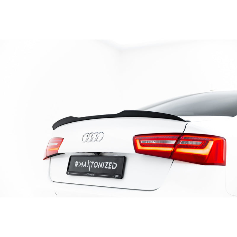 Maxton spoiler cap til Audi A6 / A6 S-line / S6 Sedan C7 Facelift – blank sort – billede 3 af 6
