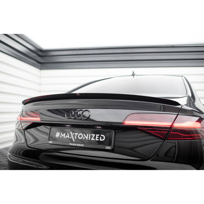 Maxton spoiler cap til Audi A8 D4 – blank sort – billede 1 af 5