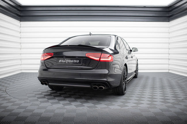 Maxton spoiler cap til Audi S4 B8 Facelift Sedan – blank sort – billede 2 af 5