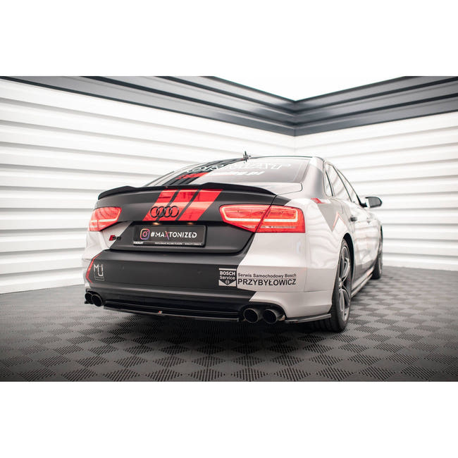 Maxton spoiler cap til Audi S8 D4 – blank sort – billede 2 af 5