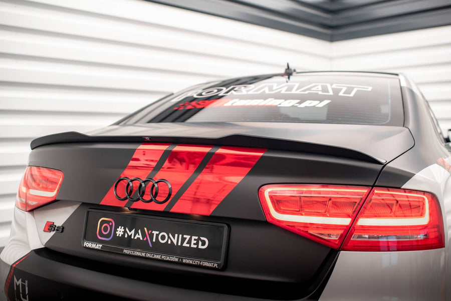 Maxton spoiler cap til Audi S8 D4 – blank sort – billede 1 af 5