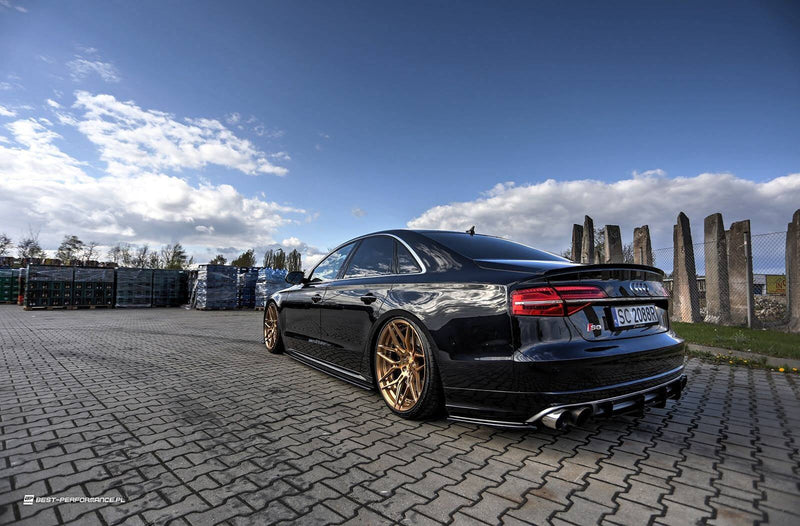 Maxton spoiler cap til Audi S8 D4 Facelift – blank sort – billede 2 af 4