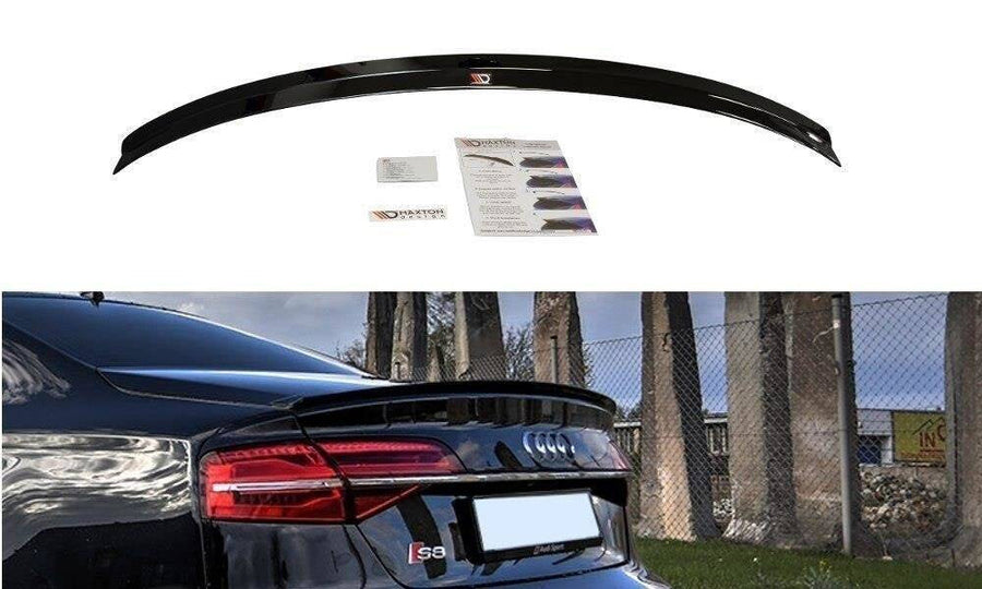 Maxton spoiler cap til Audi S8 D4 Facelift – blank sort – billede 1 af 4