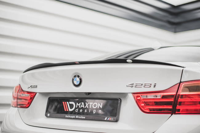 Maxton spoiler cap til BMW 4 F32 – blank sort – billede 1 af 6