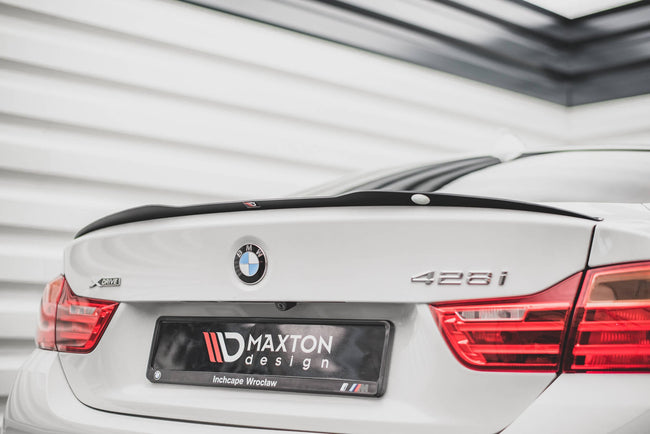 Maxton spoiler cap til BMW 4 F32 – blank sort – billede 1 af 6