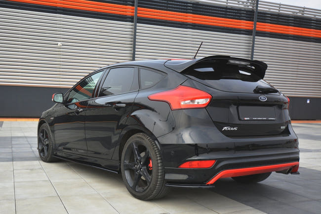 Maxton spoiler cap til Ford Focus ST-Line Mk3 Facelift – blank sort – billede 2 af 6