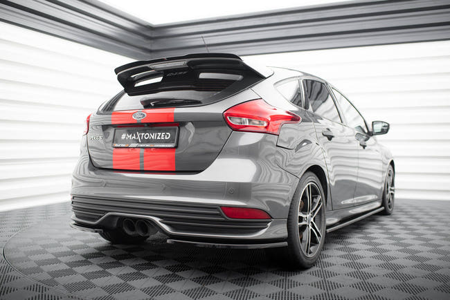 Maxton spoiler cap til Ford Focus ST Mk3 / Mk3 Facelift – blank sort – billede 2 af 5