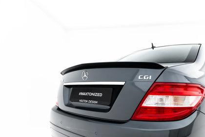 Maxton spoiler cap til Mercedes-Benz C Sedan Standard / AMG-Line W204 / W204 Facelift – blank sort – billede 3 af 5