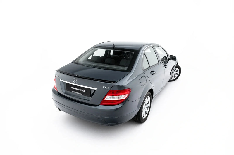 Maxton spoiler cap til Mercedes-Benz C Sedan Standard / AMG-Line W204 / W204 Facelift – blank sort – billede 1 af 5