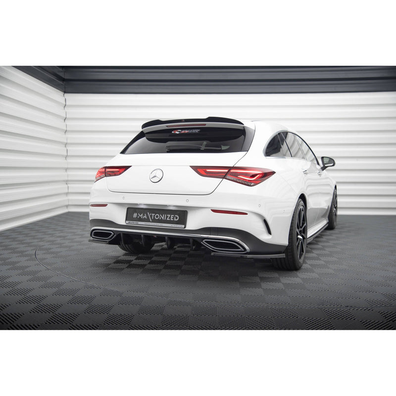 Maxton spoiler cap til Mercedes-Benz CLA Shooting Brake AMG-Line (X118) – blank sort – billede 2 af 5