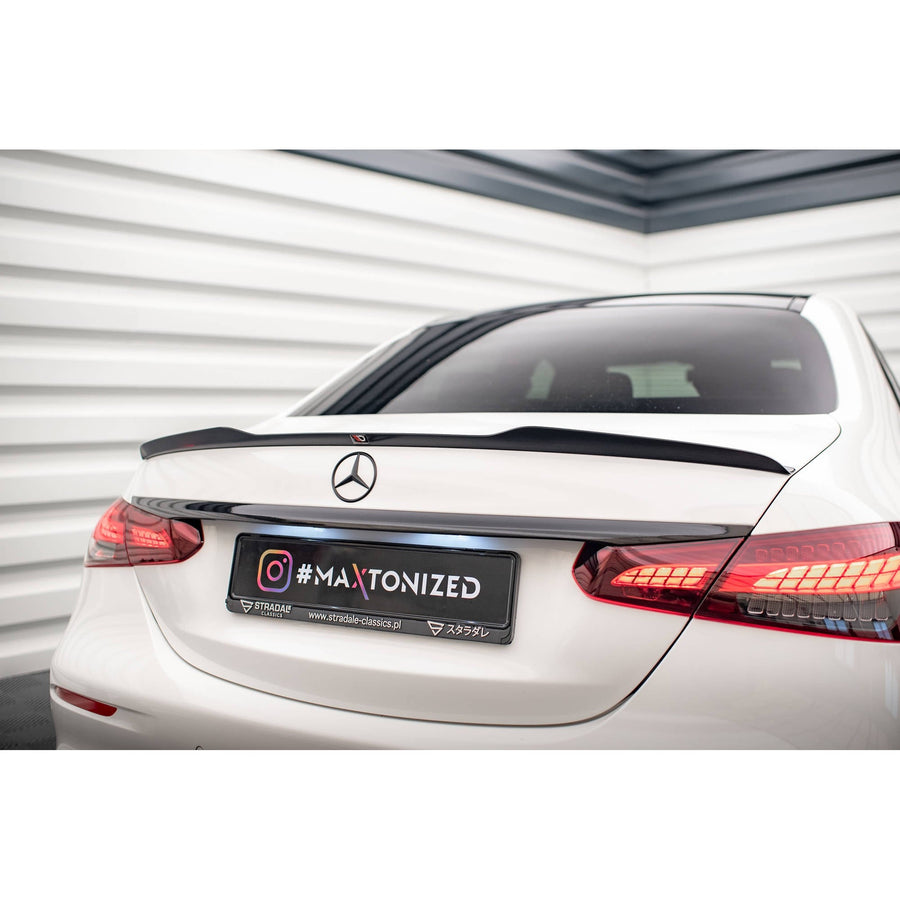 Maxton spoiler cap til Mercedes-Benz E Sedan AMG-Line W213 Facelift – blank sort – billede 1 af 5