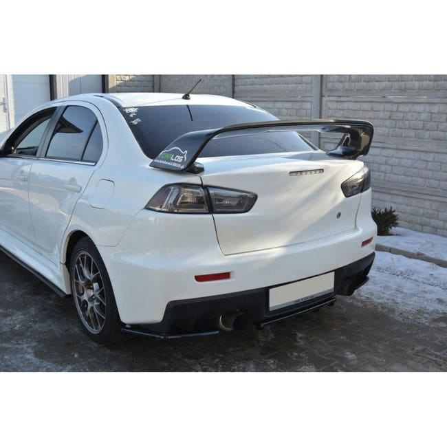 Maxton spoiler cap til Mitsubishi Lancer Evo X – blank sort – billede 2 af 4