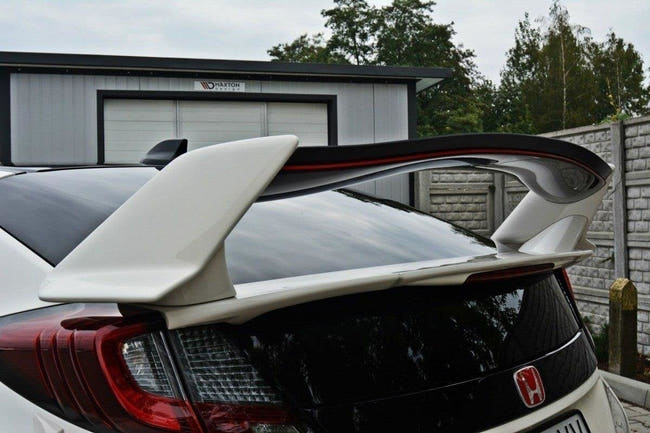Maxton spoiler cap til Honda Civic Mk9 Type R – blank sort – billede 1 af 4