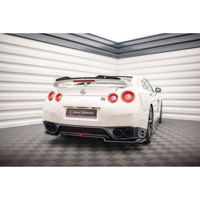 Maxton spoiler cap til Nissan GTR R35 Facelift – blank sort – billede 2 af 8