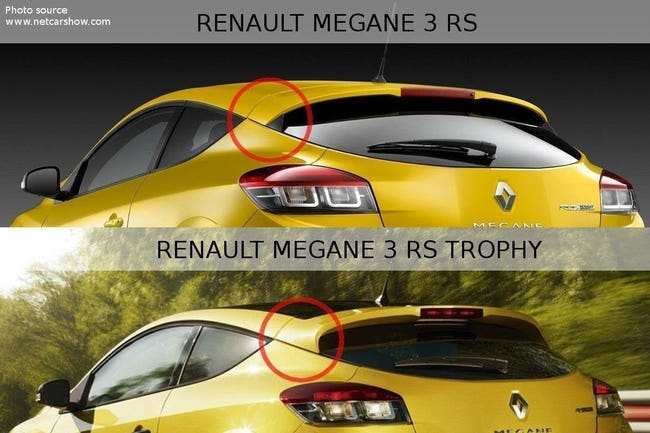 Maxton spoiler til Renault Megane RS Trophy / RS Cup Mk3 – blank sort – billede 2 af 8