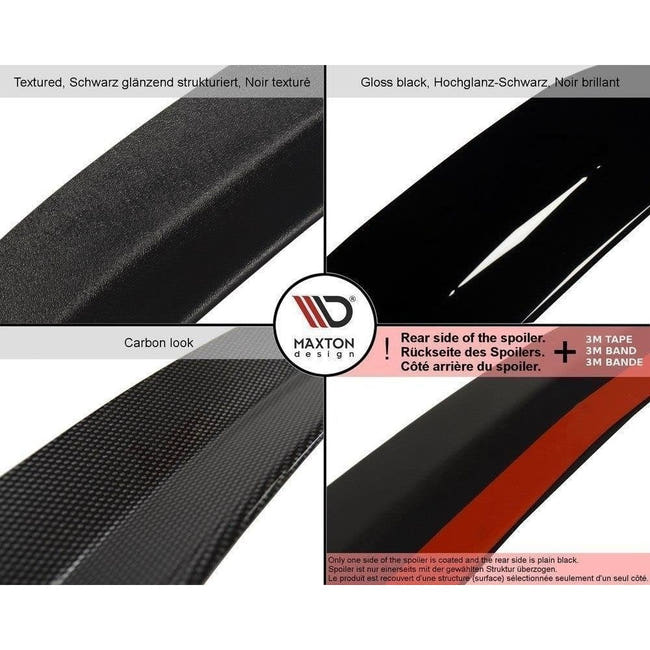 Maxton spoiler cap til Saab 9-3 Turbo X – blank sort – billede 2 af 2