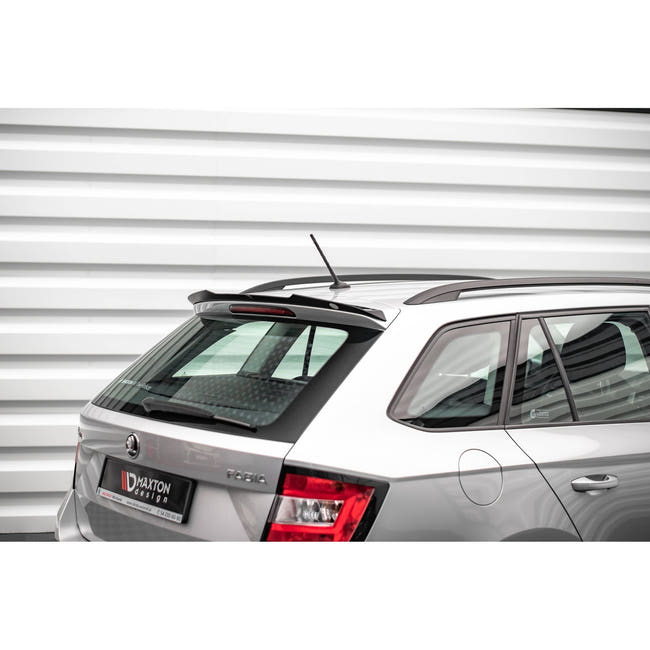 Maxton spoiler cap til Skoda Fabia Combi Mk3 – blank sort – billede 1 af 4