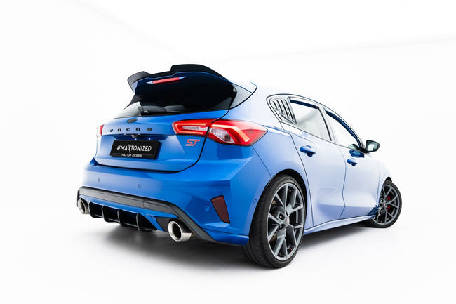 Maxton spoiler cap til Ford Focus Hatchback ST Mk4 – blank sort – billede 2 af 7