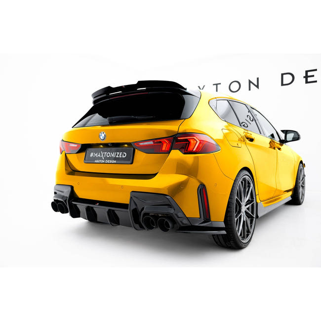 Maxton spoiler cap til BMW 1 M-Pack F70 – blank sort – billede 2 af 7