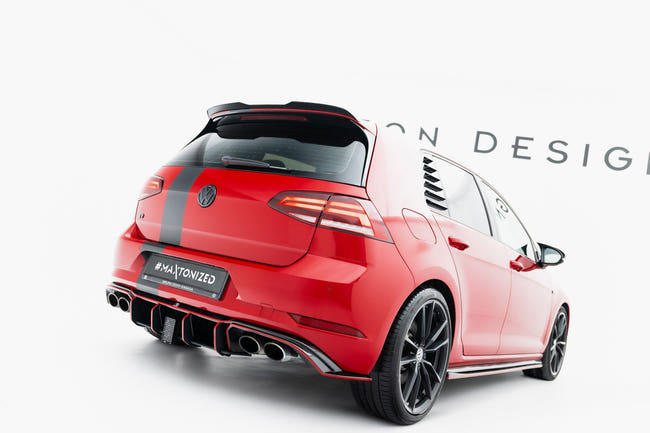 Maxton spoiler cap til Volkswagen Golf R / R-Line / GTI / GTD Mk7 / Mk7 Facelift – blank sort – billede 2 af 6