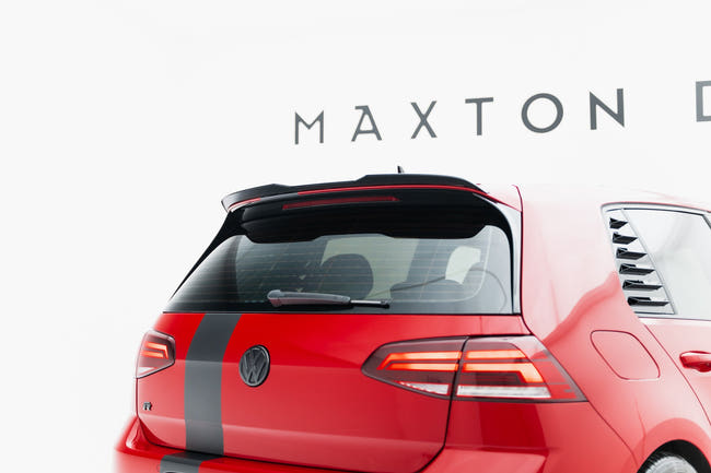 Maxton spoiler cap til Volkswagen Golf R / R-Line / GTI / GTD Mk7 / Mk7 Facelift – blank sort – billede 1 af 6