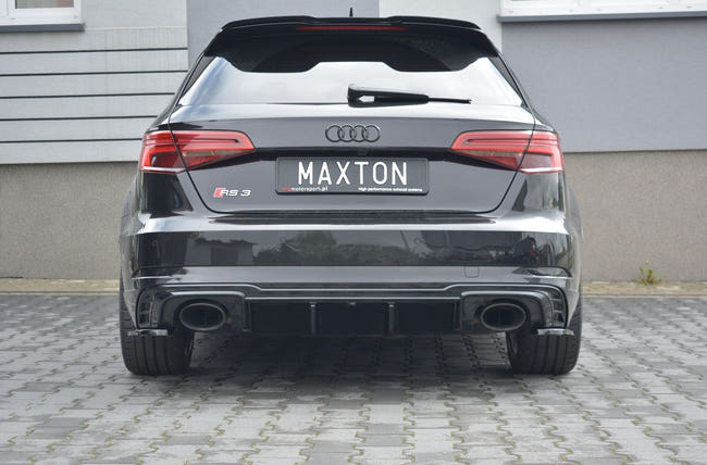 Maxton rear valance til Audi RS3 8V Facelift Sportback – blank sort – billede 1 af 6