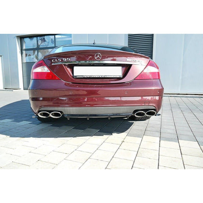 Maxton rear valance til Mercedes CLS C219 55AMG – blank sort – billede 1 af 5