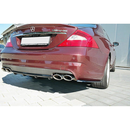 Maxton rear valance til Mercedes CLS C219 55AMG – blank sort – billede 3 af 5