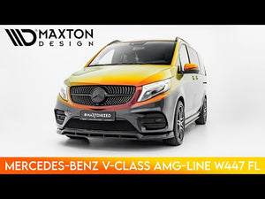 Maxton rear valance til Mercedes-Benz V-Class AMG-Line W447 Facelift 2 – blank sort – video