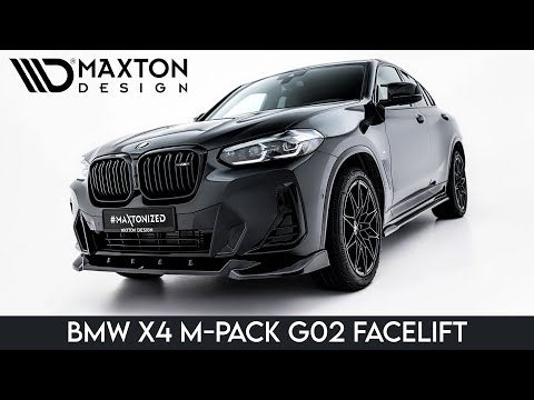 Maxton sideskørter til BMW X4 M-Pack G02 Facelift – blank sort – video