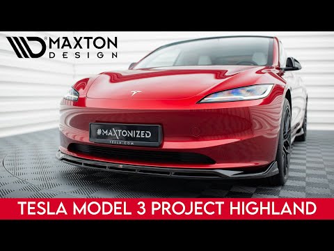 Maxton frontsplitter til Tesla Model 3 Project Highland(Facelift) – video