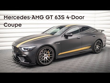 Maxton frontsplitter til Mercedes-AMG GT 63S 4 Door Coupe Aero X290 – blank sort – video