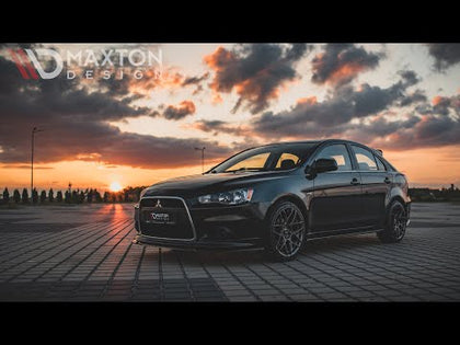 Maxton sideskørter til Mitsubishi Lancer Mk8 – blank sort – video