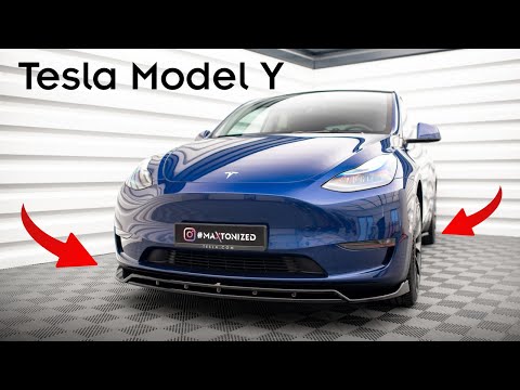 Maxton sideskørter til Tesla Model Y – blank sort – video