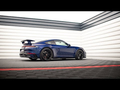 Maxton sideskørter til Porsche 911 Carrera Aero / Carrera GTS 992 – blank sort – video