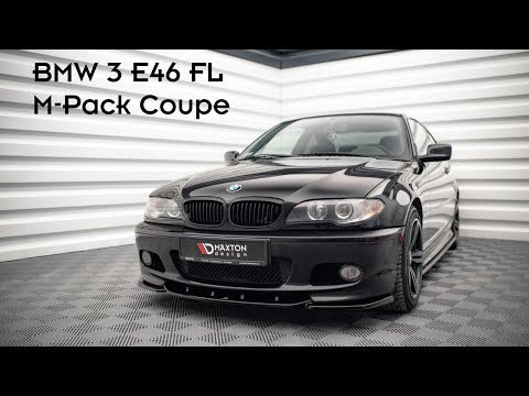 Maxton sideskørter til BMW 3 Coupe M-Pack E46 – blank sort – video