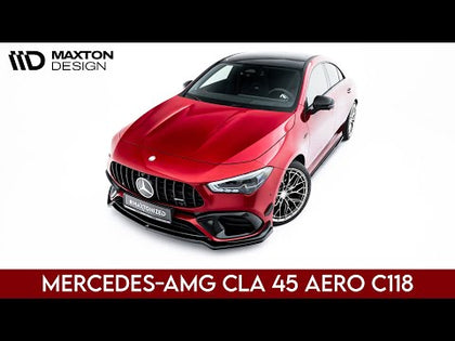 Maxton frontsplitter til Mercedes-AMG CLA 45 Aero C118 Facelift – blank sort – video