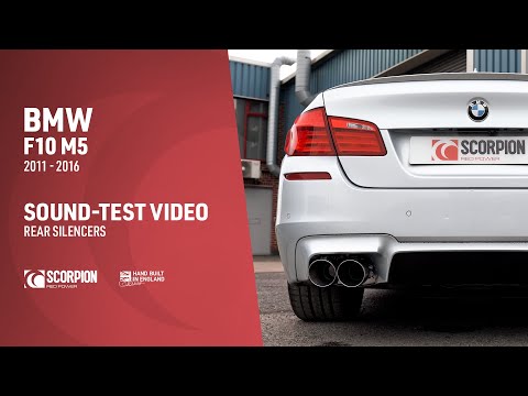 Scorpion bagpotte til BMW M5 F10, video