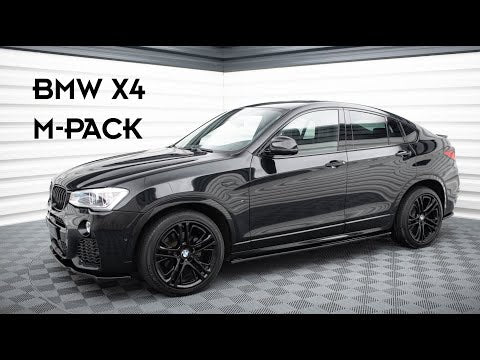 Maxton sideskørter til BMW X4 M-Pack F26 – blank sort – video